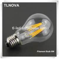 Hot sale Edison LED Filament Bulb A19 A60 Dimmable 360 Edison LED Lamp Filament E27 E26 B22 4W 6W 8W CE Rohs FCC INMETRO