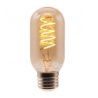 Designer vintage light bulbs 4w t45 flexible spiral soft filament lamp bulb