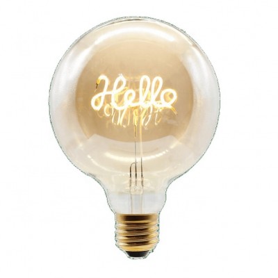 led bulb housing g125 hello words shaped e27 filament bulb lights